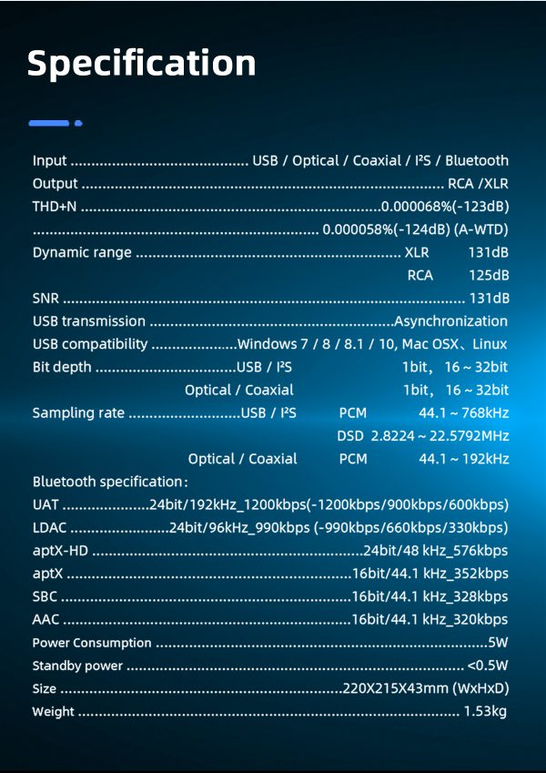 SMSL M400 Balanced DAC AK4499 XMOS XU216 MQA 32bit 768kHz DSD512